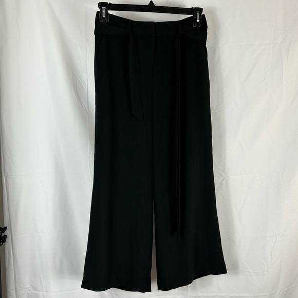 Loft Outlet Trousers Wide Leg Waist Tie Belted High Waisted Solid Casual Pants - Picture 13 of 15